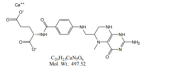 کیلشیم L-5-methyltetrahydrofolate کی کیمیائی ساخت